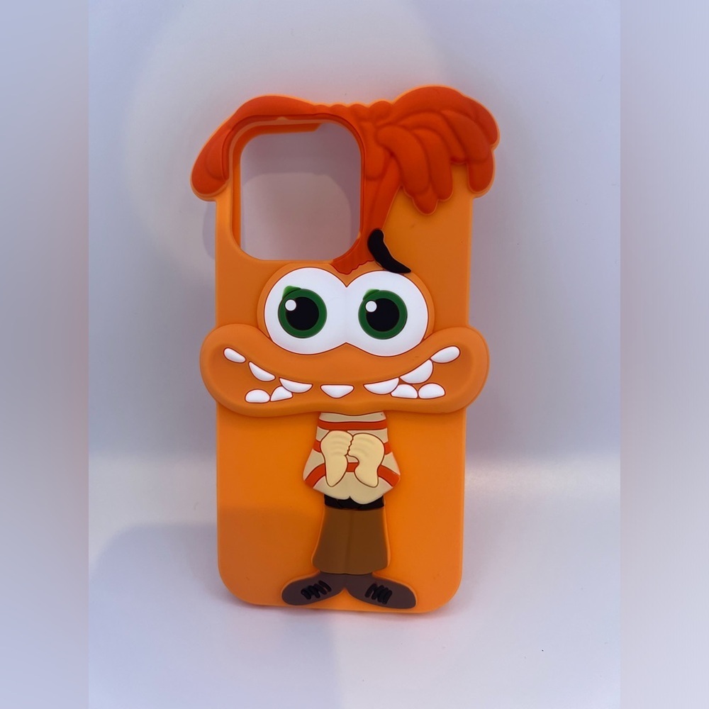 iPhone 15 Pro Max Case – 3D Orange Cartoon Monster Character - Picture 6 of 6